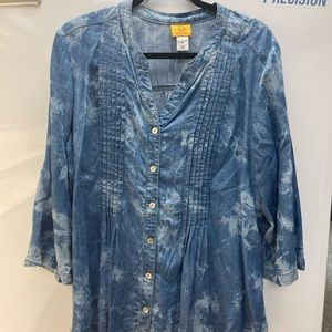Rudy Rd Blue jean blouse